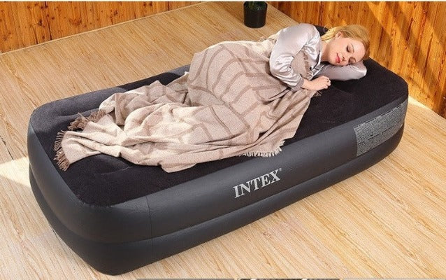 Load image into Gallery viewer, Twin Pillow Rest Raised Airbed with Fiber Tech
