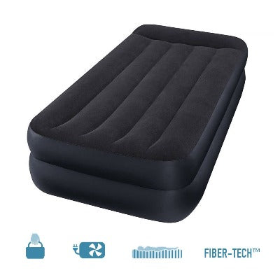 Load image into Gallery viewer, Twin Pillow Rest Raised Airbed with Fiber Tech
