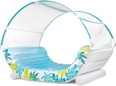 Intex Inflatable Tropical Sea Lounge Mattress, Blue