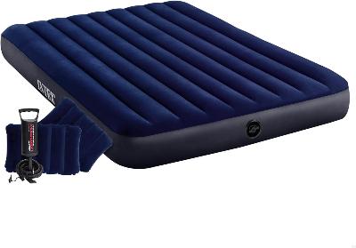 Intex Queen Dura-Beam Classic Downy Airbed with Hand Pump and Pillows