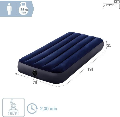 Load image into Gallery viewer, Intex Junior Twin Classic Downy Airbed - Blue
