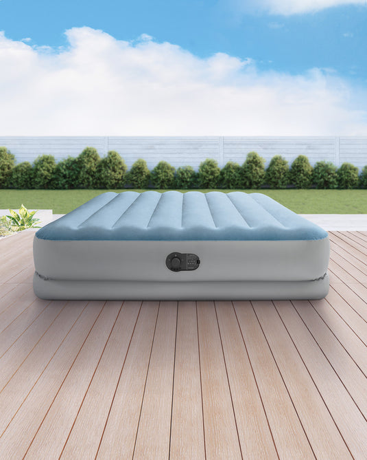Intex Queen Dura-Beam Comfort Airbed with Fastfill Usb