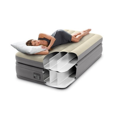 Twin Comfort Elelevated Airbed with Fibre-Tech & Biult In Pump