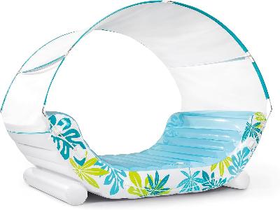 Intex Inflatable Tropical Sea Lounge Mattress, Blue