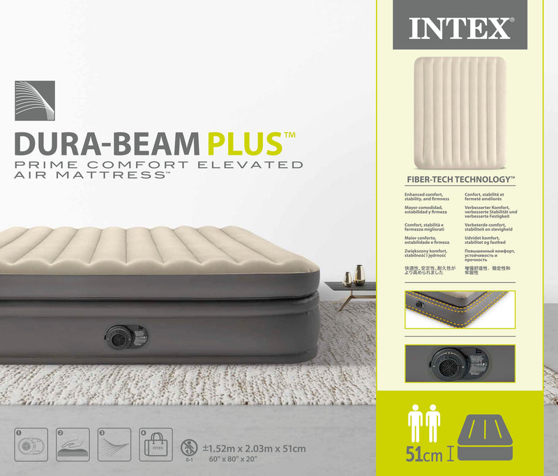 Load image into Gallery viewer, Queen Comfort Elelevated Airbed Fibre-Technology™ &amp; Built In Pump
