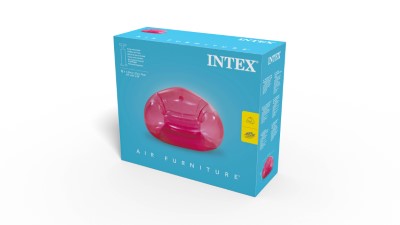 Load image into Gallery viewer, Intex Transparent Pink Beanless Bag Chair
