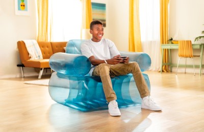 Load image into Gallery viewer, Intex Transparent Blue Armchair
