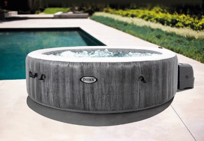 PureSpa Greywood Deluxe Inflatable Hot Tub Set - 6 Person