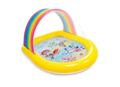 Load image into Gallery viewer, Rainbow Arch Inflatable Spray Kiddie Pool
