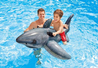 Load image into Gallery viewer, Intex Great White Shark Ride-On Inflatable Pool Float
