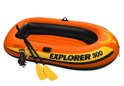 Load image into Gallery viewer, Intex Explorer 300 Inflatable Boat Set - 3 Person
