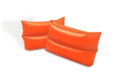 Large Orange Inflatable Arm Band Floaties: 6-12 yrs