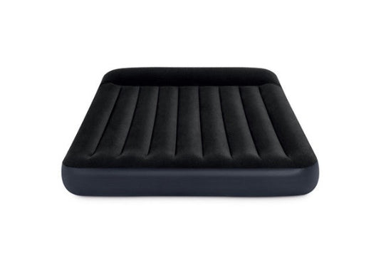Intex Queen Pillow Rest Classic Airbed with Fiber-Tech Construction & Built-In Pump