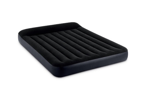 Intex Queen Pillow Rest Classic Airbed with Fiber-Tech Construction & Built-In Pump
