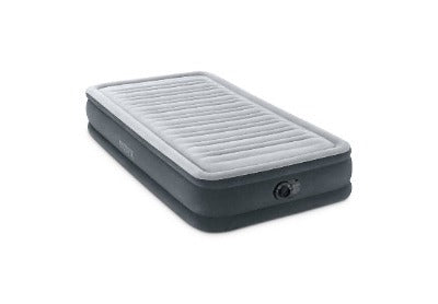 Intex Twin Dura-Beam Comfort Plush Airbed with Built in Pump