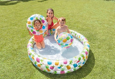 Load image into Gallery viewer, Pineapple Splash Inflatable Kiddie Pool Set
