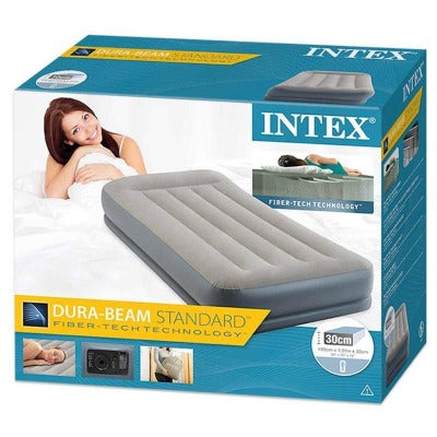 Intex Dura-Beam Mid-rise 30cm High Pillow rest Airbed with Built-In Pump